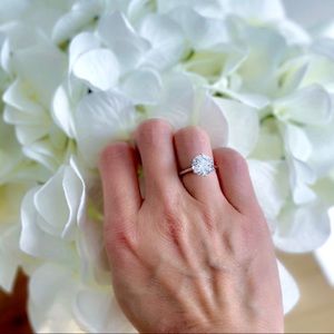 Moissanite Diamond Engagement Solitaire Ring 2ct